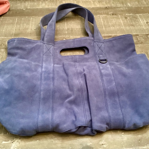 Free People Suede Caravan bag NWT Color- SKY - Picture 5 of 7